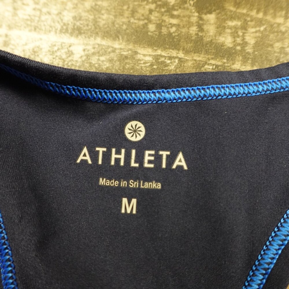 Athleta Chi‎ Tank Top racerback women's medium navy - Picture 2 of 8